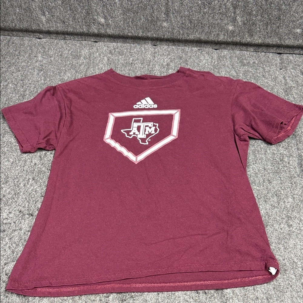 Adidas Kids Burgundy Graphic Tee